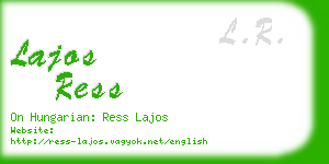 lajos ress business card